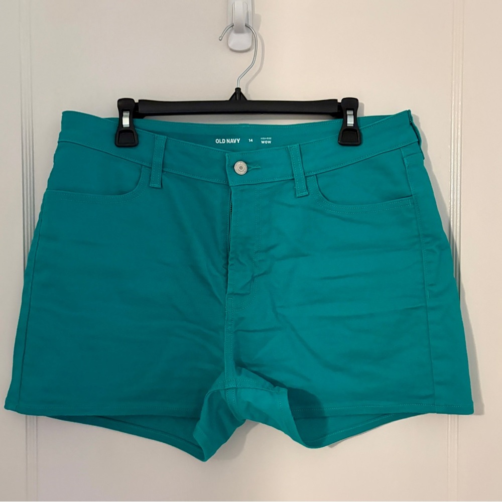 Old Navy Women's Teal Jean Shorts size 14